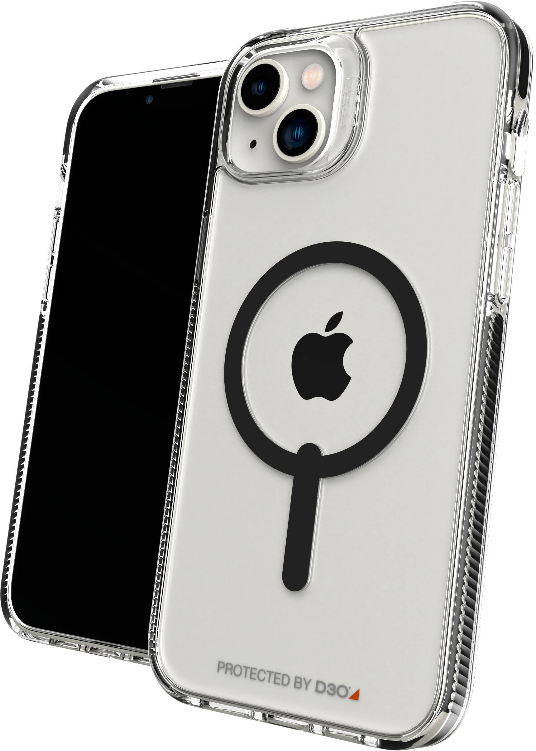 Left. ZAGG - Gear4 Santa Cruz Snap Case for Apple iPhone 14 Plus - Clear.