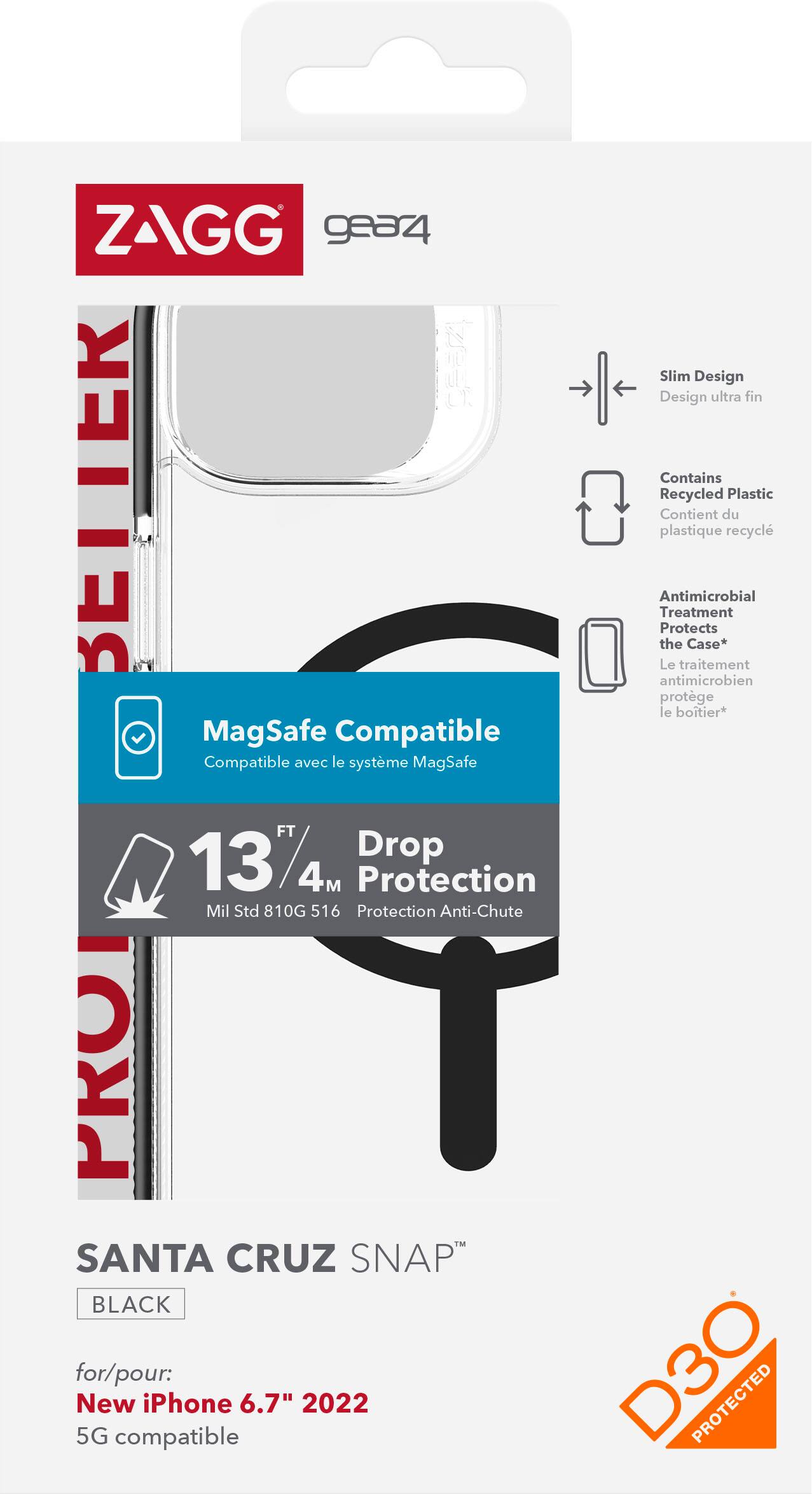 Alt View 13. ZAGG - Gear4 Santa Cruz Snap Case for Apple iPhone 14 Plus - Clear.