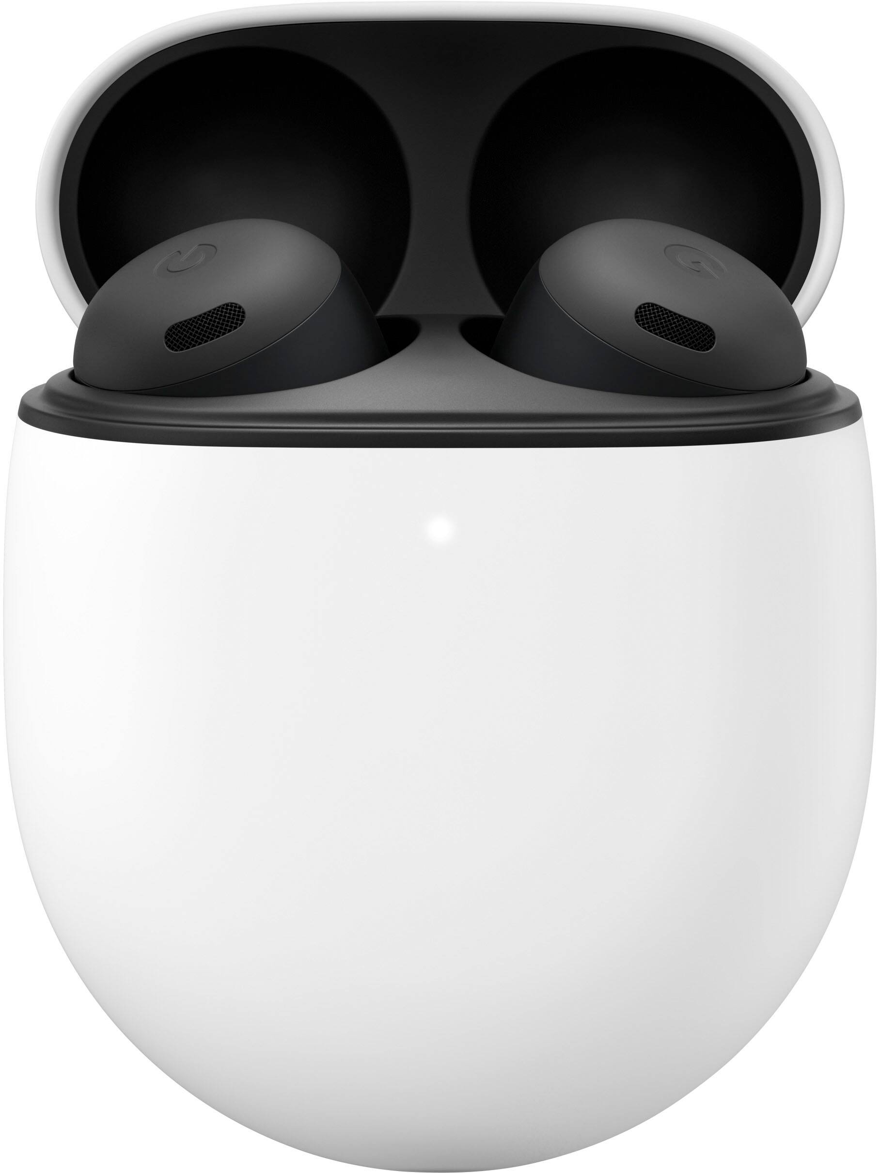 Angle. Google - Geek Squad Certified Refurbished Pixel Buds Pro True Wireless Noise Cancelling Earbuds - Charcoal.