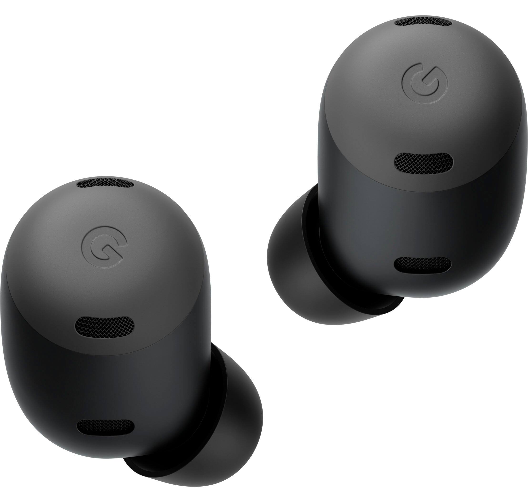 Left. Google - Geek Squad Certified Refurbished Pixel Buds Pro True Wireless Noise Cancelling Earbuds - Charcoal.