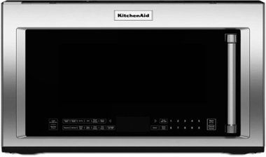 KitchenAid - 1.9 Cu. Ft. Convection Over-the-Range Microwave with Air Fry Mode - Printshield stainless - Front_Zoom