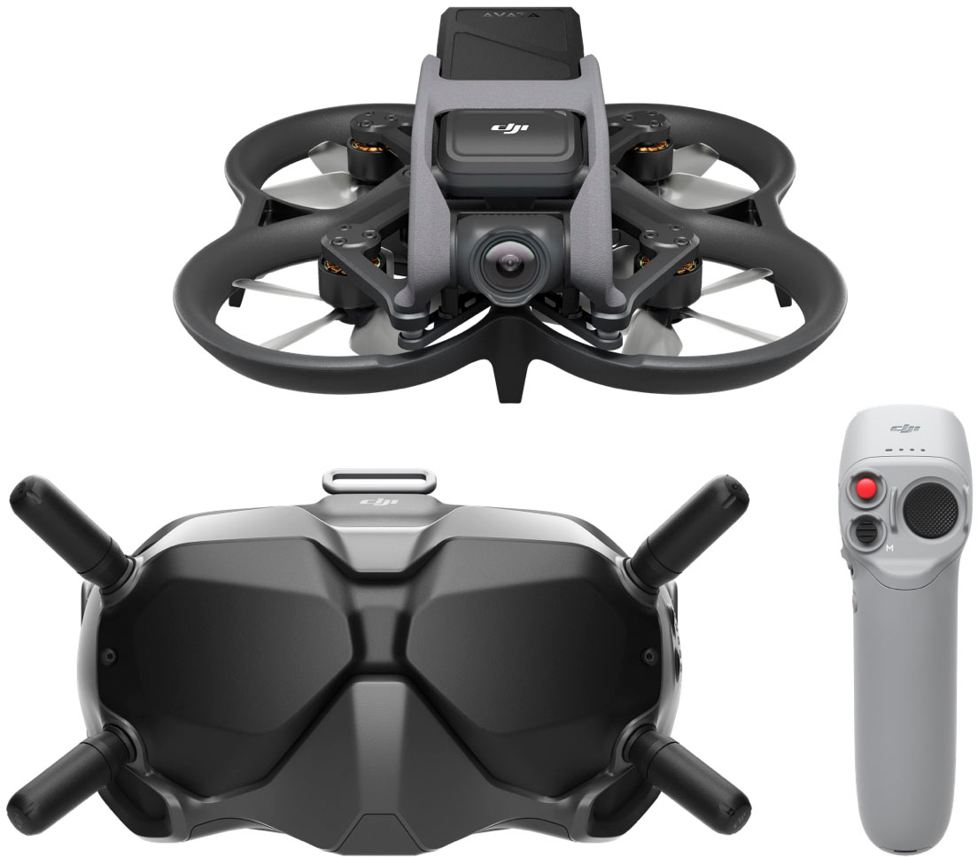 Avata Fly Smart Combo Drone with Motion Controller (DJI FPV Goggles V2 and DJI Motion Controller) - Gray