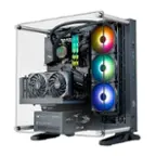 Front. Thermaltake - Shadow 360T Gaming Desktop - Ryzen 5 5600X - 16GB RGB Memory - NVIDIA GeForce RTX 3070 - 1TB NVMe M.2 - Black.
