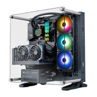 Thermaltake - Shadow 360T Gaming Desktop - Ryzen 5 5600X - 16GB RGB Memory - NVIDIA GeForce RTX 3060 Ti - 1TB NVMe M.2 - Black - Front_Zoom