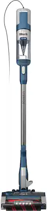 Front. Shark - Stratos UltraLight Corded Stick Vacuum with DuoClean PowerFins HairPro, Self-Cleaning Brushroll, Odor Neutralizer - Navy.