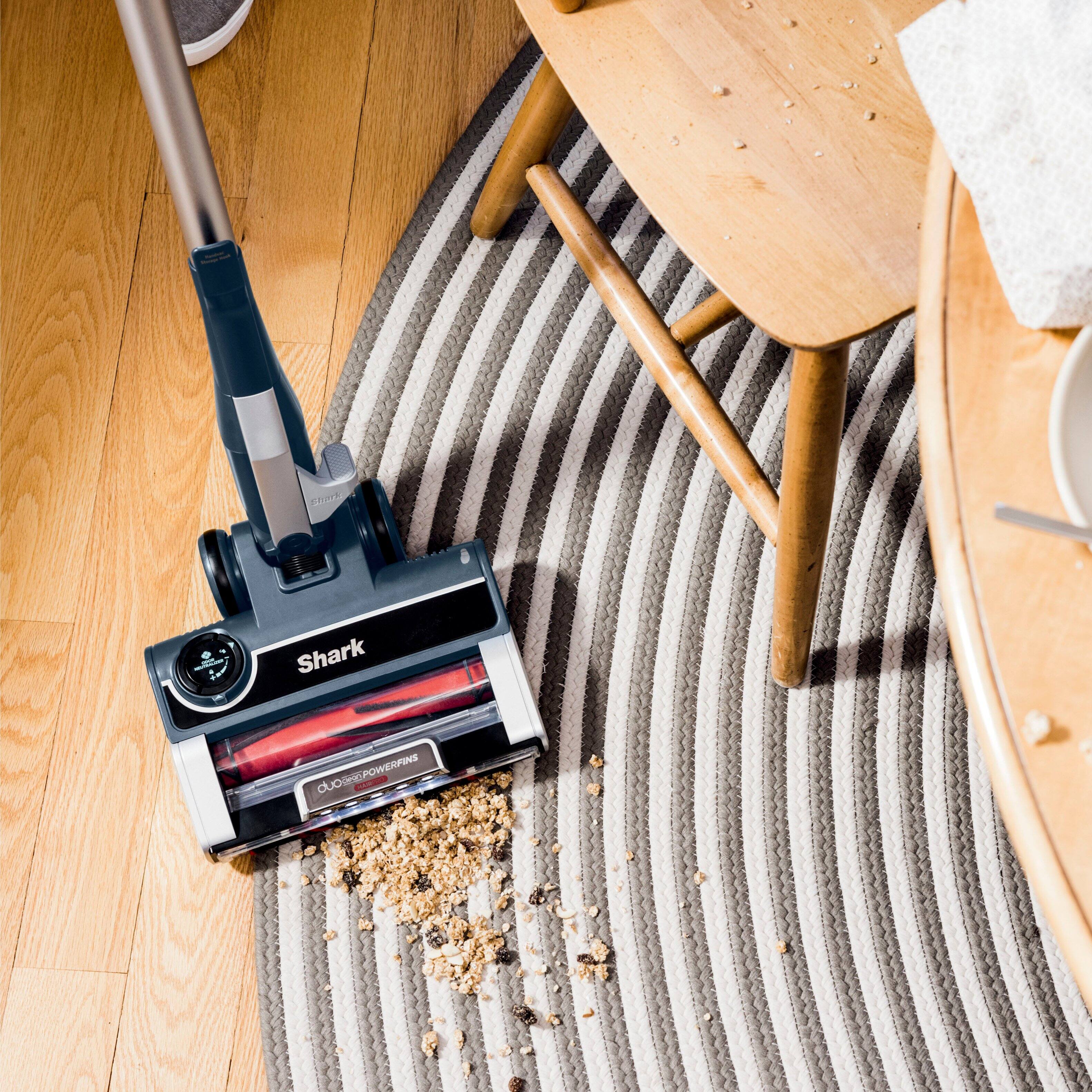 Alt View 17. Shark - Stratos UltraLight Corded Stick Vacuum with DuoClean PowerFins HairPro, Self-Cleaning Brushroll, Odor Neutralizer - Navy.