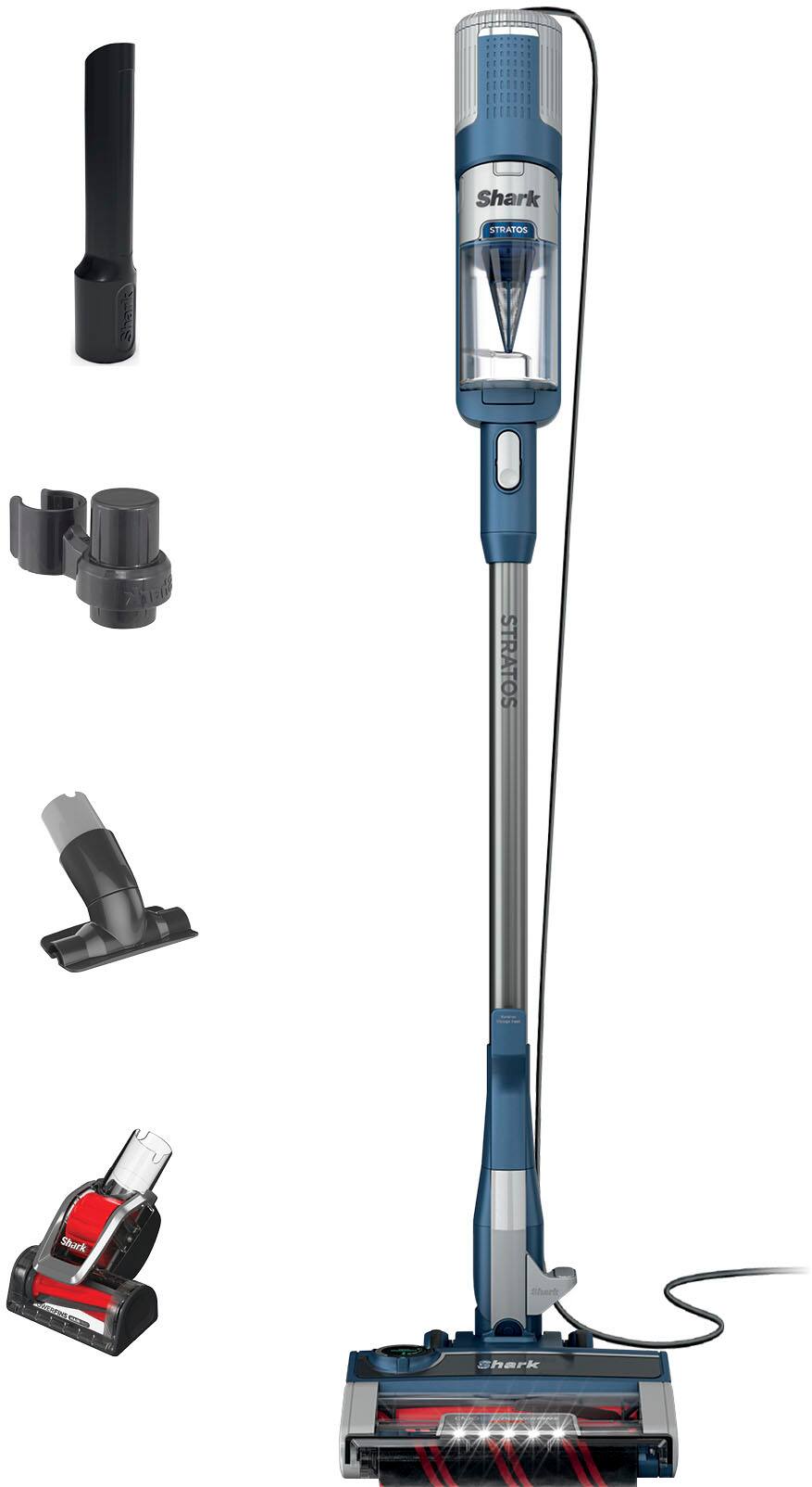 Alt View 22. Shark - Stratos UltraLight Corded Stick Vacuum with DuoClean PowerFins HairPro, Self-Cleaning Brushroll, Odor Neutralizer - Navy.