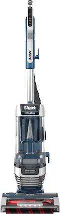 Front. Shark - Stratos Upright Vacuum with DuoClean PowerFins HairPro, Self-Cleaning Brushroll, Odor Neutralizer Technology - Navy.