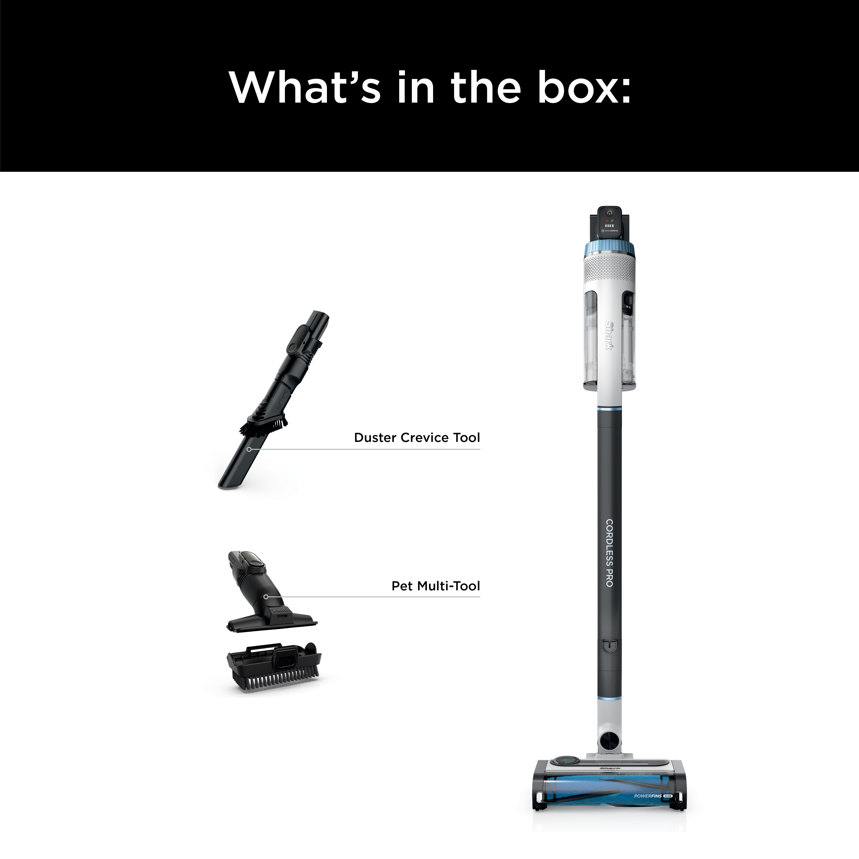 What's in the box: I C Duster Crevice Tool Pet Multi-Tool CORDLESS PRO