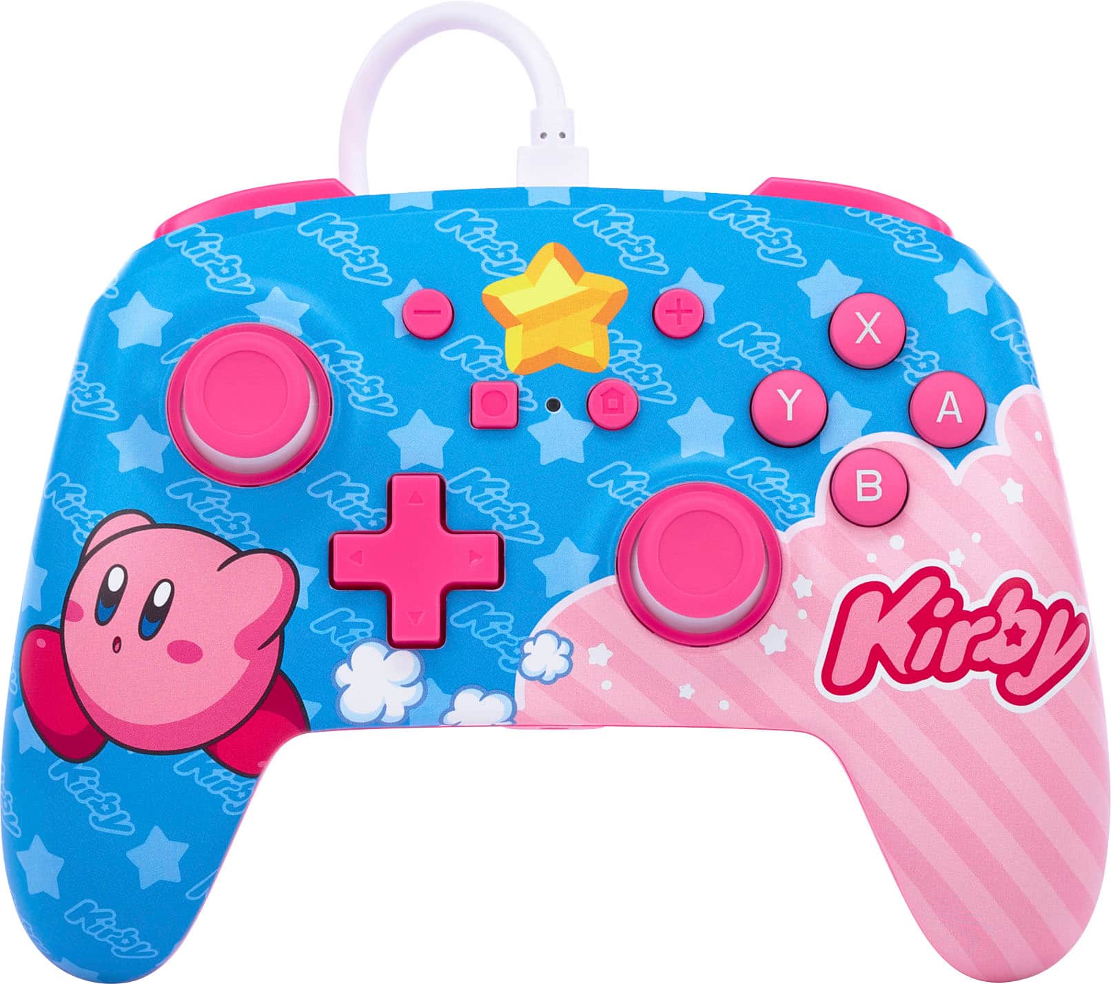 Front. PowerA - Enhanced Wired Controller for Nintendo Switch - Kirby.