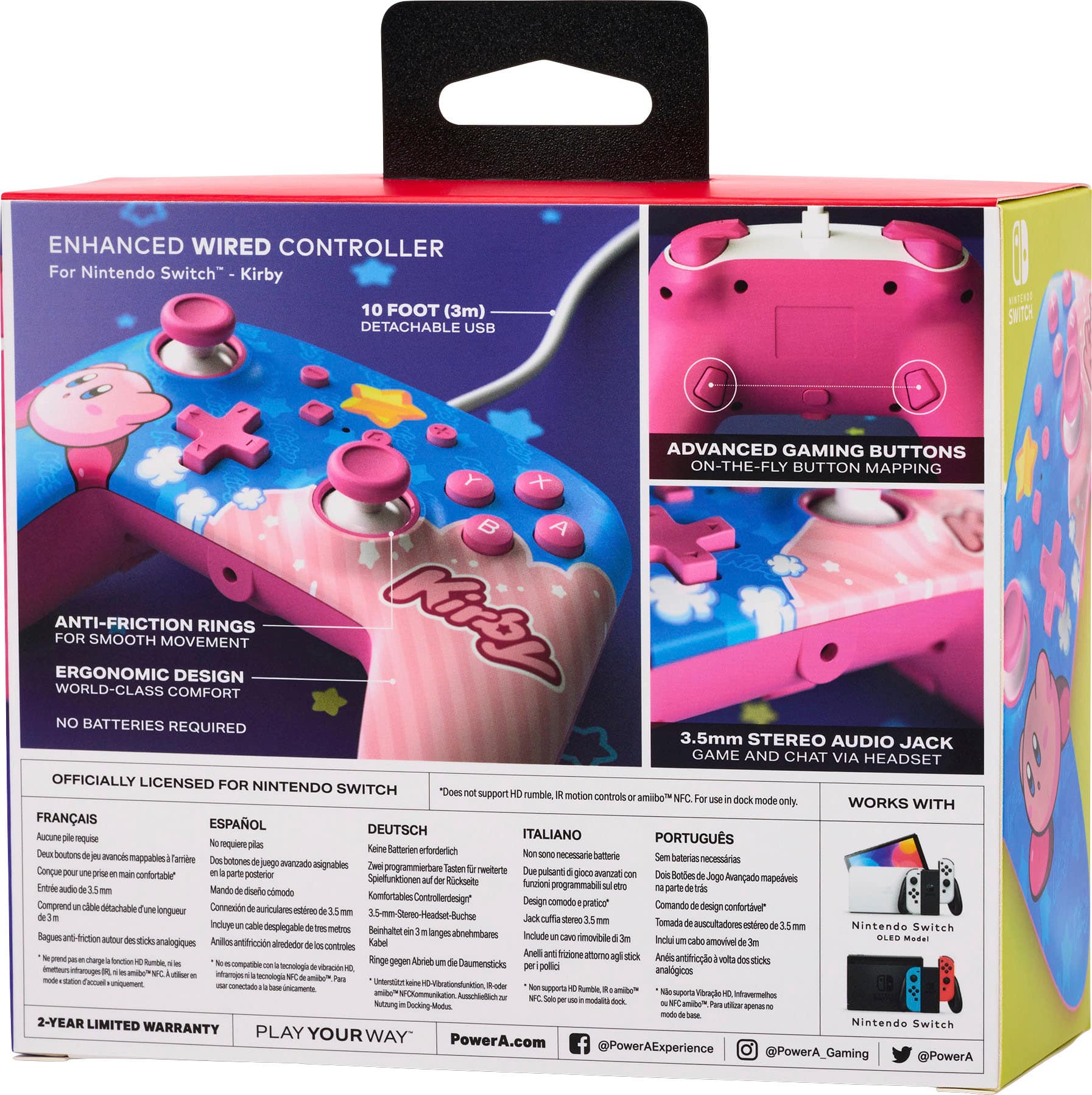 PowerA Enhanced Wireless Controller for Nintendo Switch Kirby