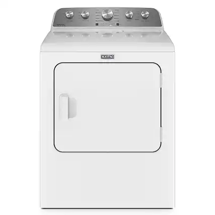 Front. Maytag - 7.0 Cu. Ft. Electric Dryer with Steam Enhanced Cycles - White.