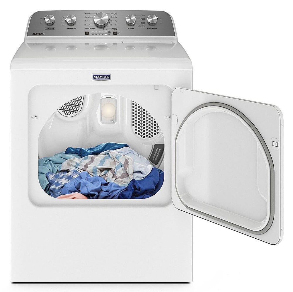 Maytag 7.0 Cu. Ft. Gas Dryer with Steam Enhanced Cycles White MGD5430MW ...