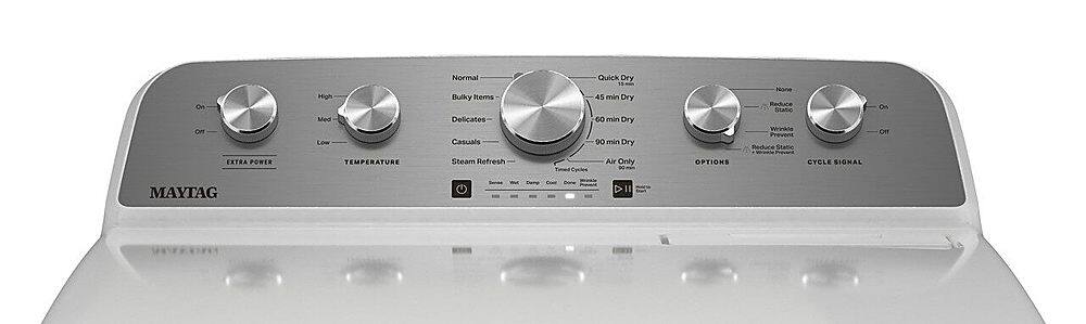 Alt View 3. Maytag - 7.0 Cu. Ft. Gas Dryer with Steam Enhanced Cycles - White.