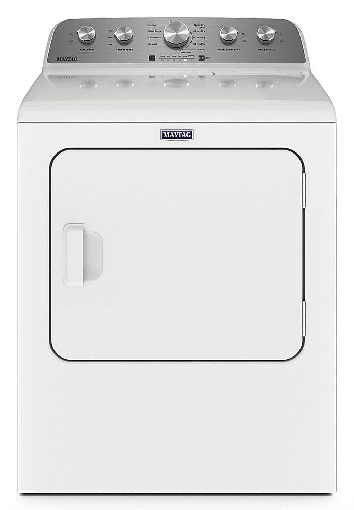 Front. Maytag - 7.0 Cu. Ft. Gas Dryer with Extra Power Button - White.