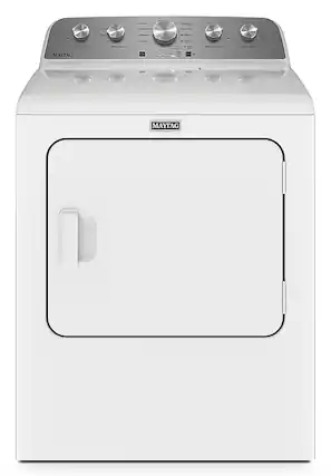 Front. Maytag - 7.0 Cu. Ft. Gas Dryer with Extra Power Button - White.