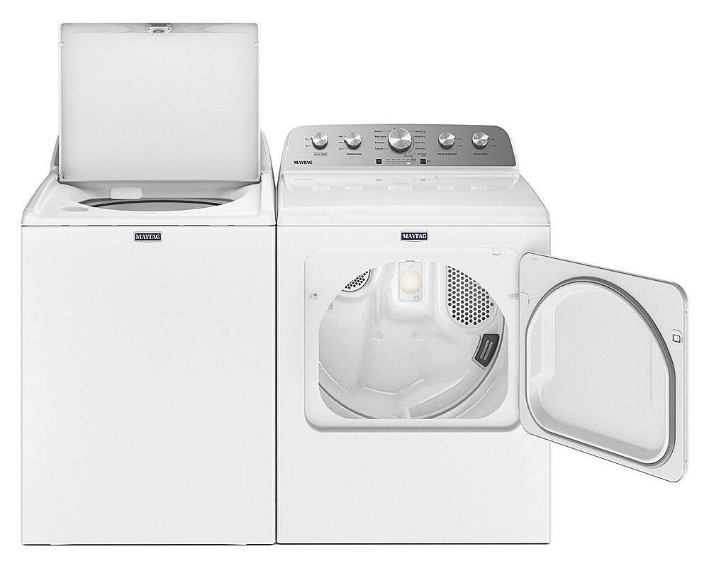 Alt View 15. Maytag - 7.0 Cu. Ft. Gas Dryer with Extra Power Button - White.