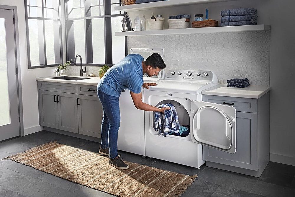 Alt View 24. Maytag - 4.8 Cu. Ft. High Efficiency Top Load Washer with Extra Power Button - White.