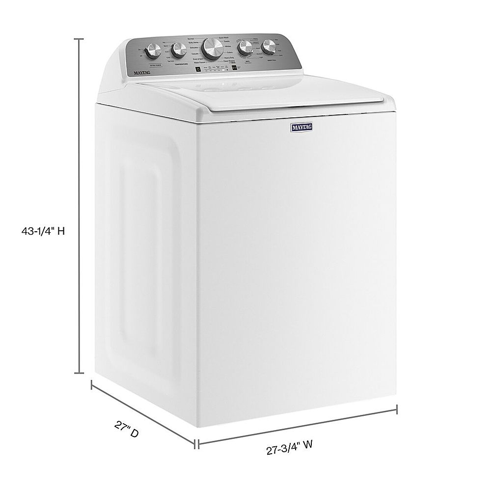 Maytag Maytag - 4.5 Cu. Ft. High Efficiency Top Load Washer with Extra Power Button - White 2