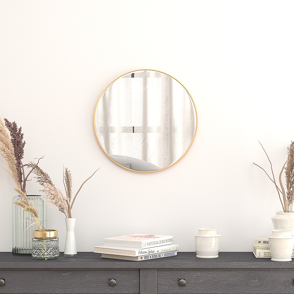Flash Furniture - Metal Framed Wall Mirror - Gold