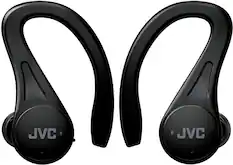 Front. JVC - Fitness True Wireless Headphones - Black.