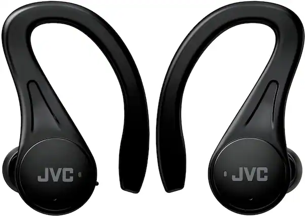 Front. JVC - Fitness True Wireless Headphones - Black.
