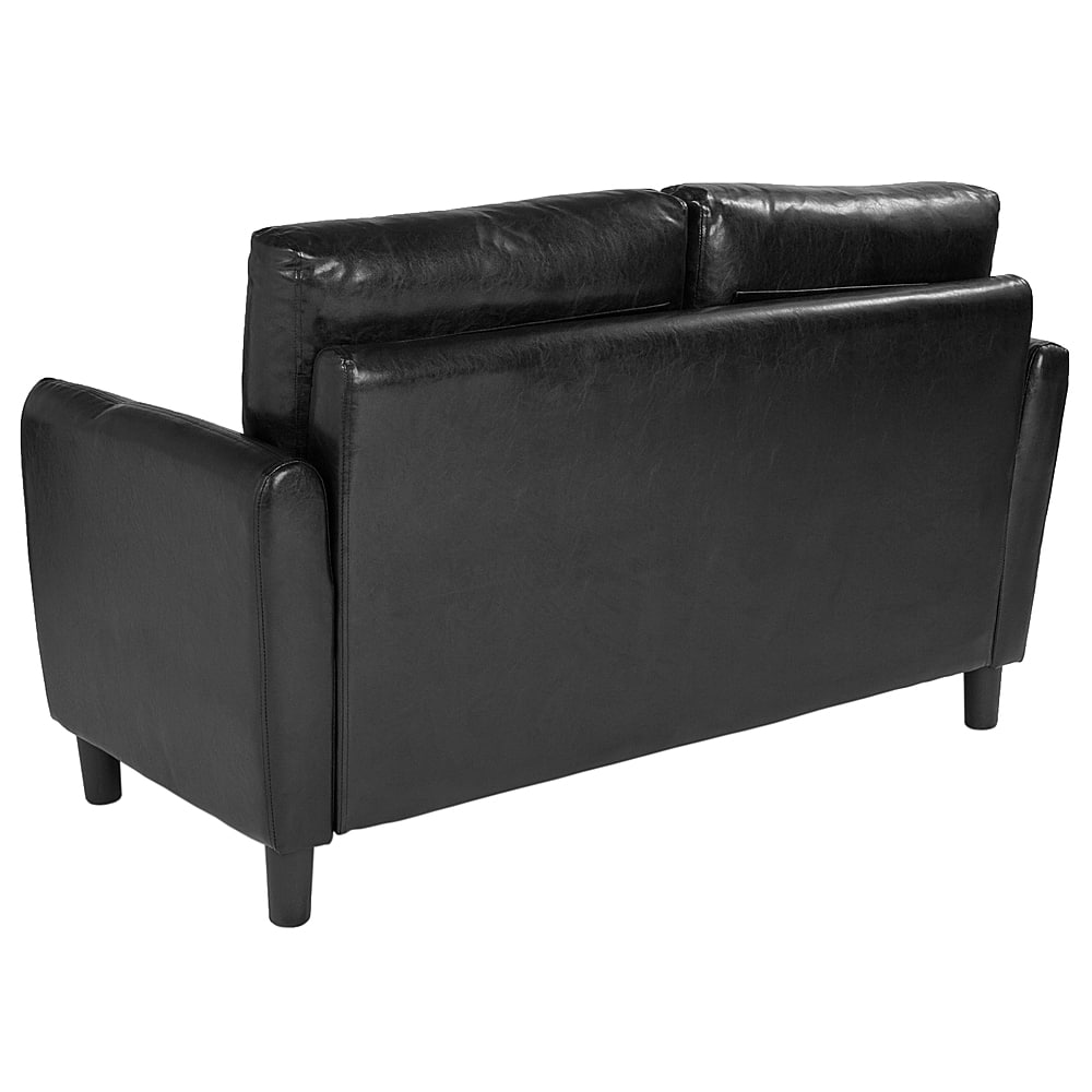 Alt View 2. Alamont Home - Asti Living Room Loveseat - Black LeatherSoft.