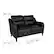 Alt View 3. Alamont Home - Newton Hill Living Room Loveseat - Black.