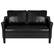Alt View 1. Alamont Home - Asti Living Room Loveseat - Black LeatherSoft.