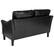 Alt View 2. Alamont Home - Asti Living Room Loveseat - Black LeatherSoft.
