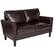 Front. Alamont Home - Asti Living Room Loveseat - Brown LeatherSoft.