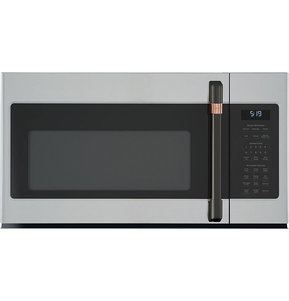 The image features a stainless steel microwave with a black screen. The microwave has a digital display that shows the time and temperature settings. The microwave is currently set at 1:41 and 199 degrees. The microwave door is open, revealing the interior.