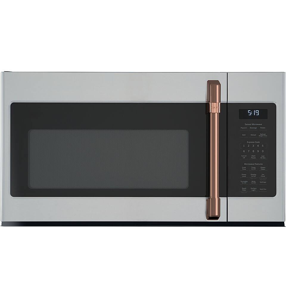 The image features a modern, stainless steel microwave with a digital display. The microwave has a large, clear glass window, allowing for easy visibility of the food being heated. The microwave is equipped with a sensor that automatically adjusts the cooking time and power based on the food being heated. This advanced technology ensures that the food is cooked evenly and efficiently. The microwave also has a variety of buttons and settings, providing users with multiple options for cooking and heating their food.
