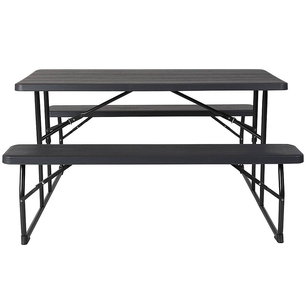 Alt View 11. Alamont Home - Folding Picnic Table - Charcoal.