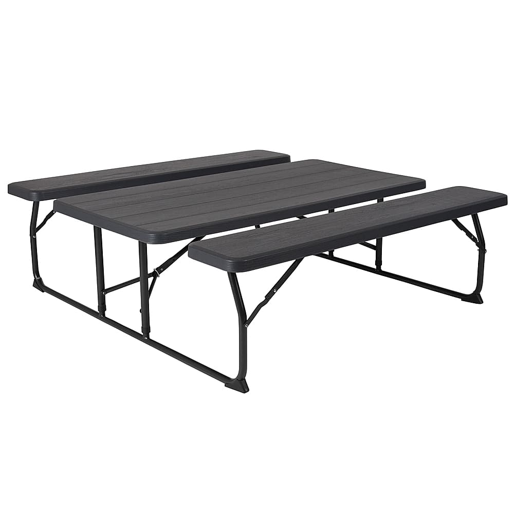 Alt View 13. Alamont Home - Folding Picnic Table - Charcoal.