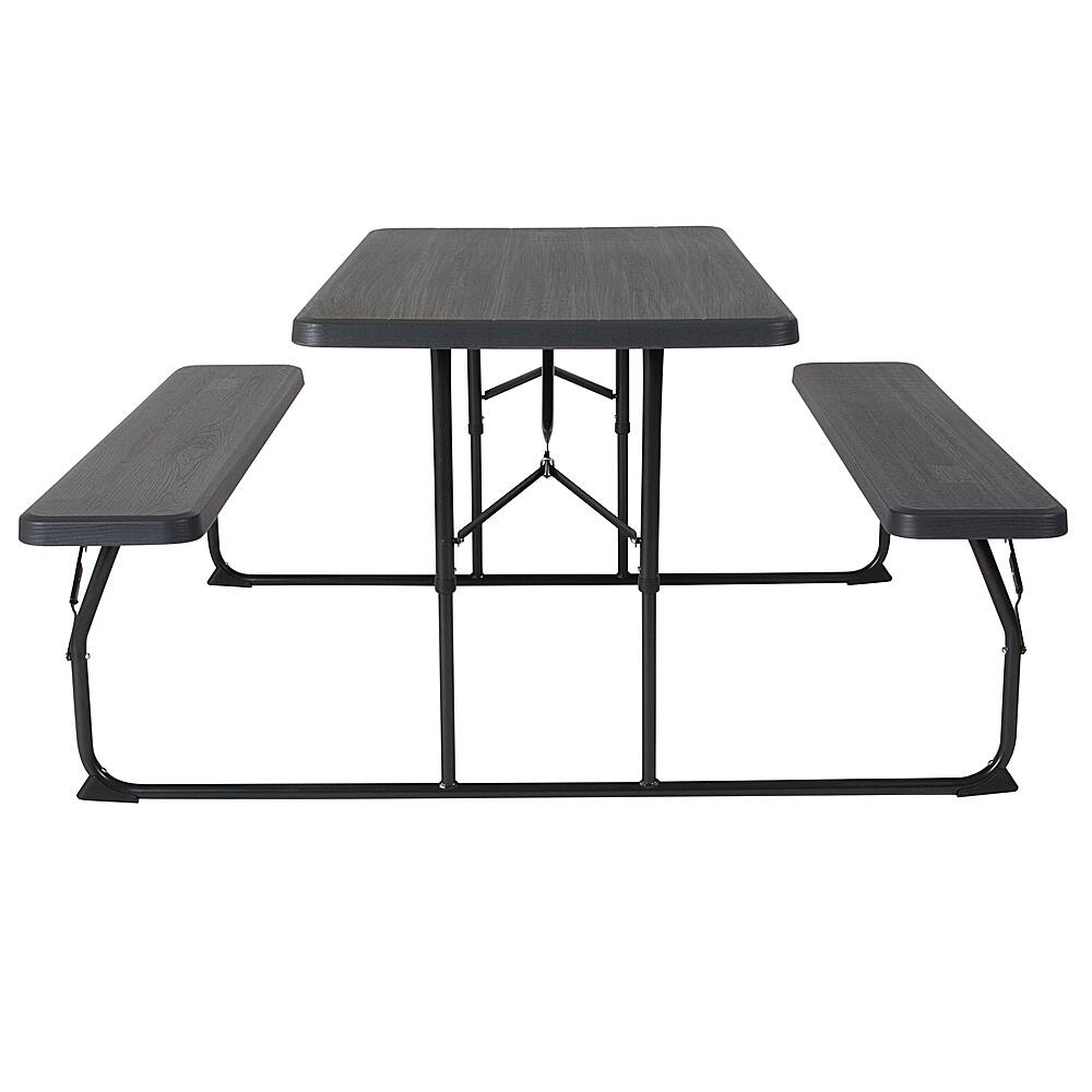 Alt View 14. Alamont Home - Folding Picnic Table - Charcoal.