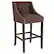 Front. Alamont Home - Carmel Series Transitional Tufted Walnut Barstool - Brown Fabric.
