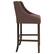 Alt View 15. Alamont Home - Carmel Series Transitional Tufted Walnut Barstool - Brown Fabric.