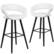 Front. Alamont Home - Brynn Series Contemporary Vinyl Barstool (set of 2) - White.