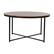 Front. Alamont Home - Hampstead Collection Coffee Table - Walnut/Matte Black.