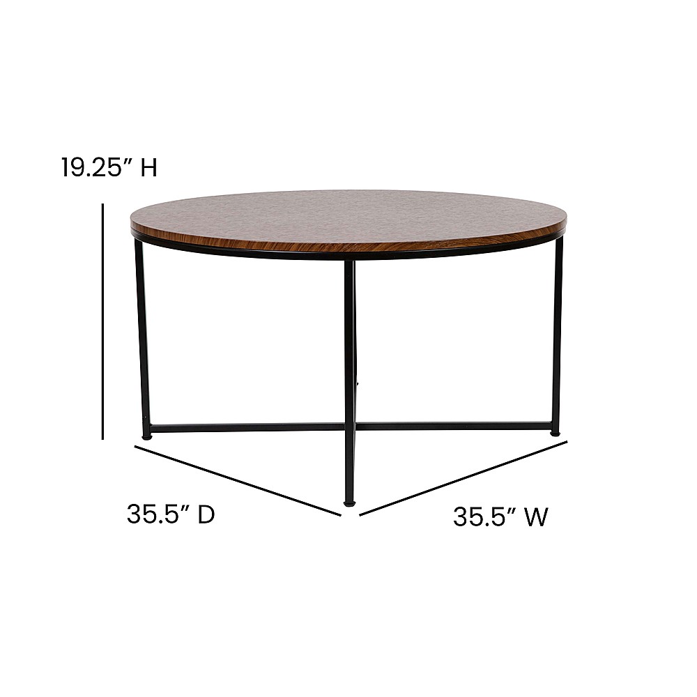 Flash Furniture Hampstead Collection Coffee Table Walnut/Matte Black  NAN-JH-1787CT-WAL-BK-GG - Best Buy