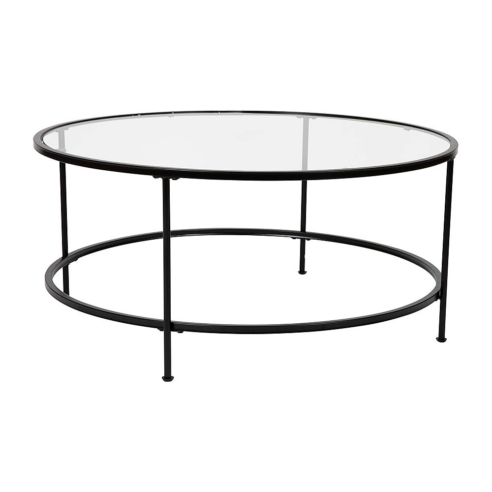 Alt View 18. Alamont Home - Astoria Collection Coffee and End Table - Clear/Matte Black.