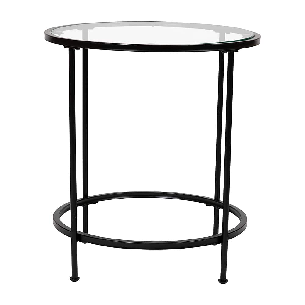 Alt View 19. Alamont Home - Astoria Collection Coffee and End Table - Clear/Matte Black.
