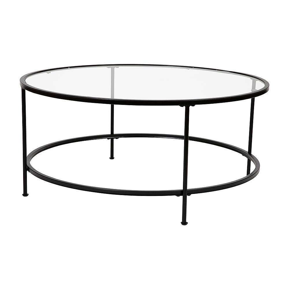 Alt View 14. Alamont Home - Astoria Collection Coffee and End Table - Clear/Matte Black.