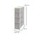 Alt View 12. Alamont Home - 4 Drawer Slim Wood Top Cast Iron Frame Vertical Storage Dresser with Easy Pull Fabric Drawers - White/Gray.