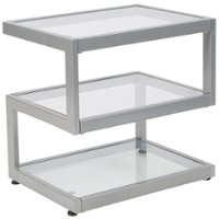 Flash Furniture - Ashmont Collection End Table - Clear/Silver - Front_Zoom