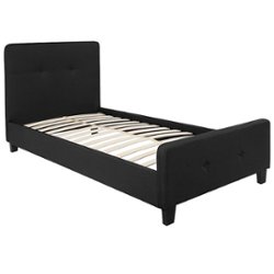Flash Furniture - Tribeca Twin Platform Bed - Black - Front_Zoom