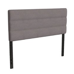 Flash Furniture - Paxton Queen Headboard - Upholstered - Gray - Front_Zoom