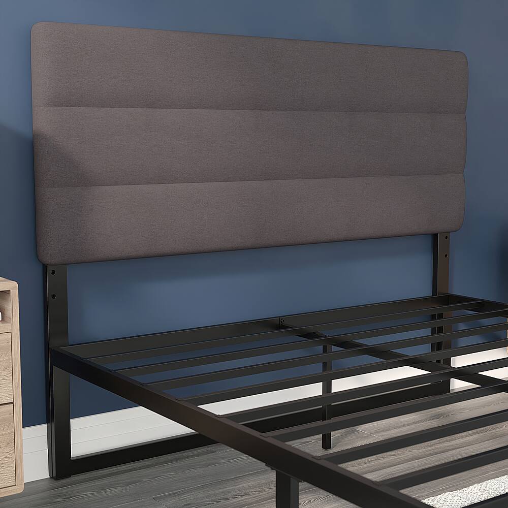 Alt View 15. Alamont Home - Paxton Queen Headboard - Upholstered - Gray.