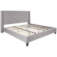 Alamont Home - Riverdale King Platform Bed - Light Gray - Front_Zoom